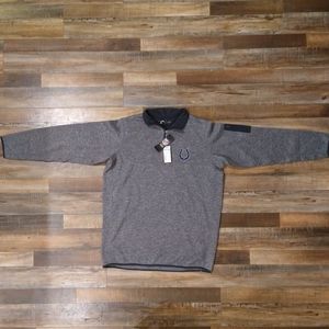 NWT Antigua NFL Indianapolis Colts Fortune Style 1/4 Zip Sweater Gray Size 2XL